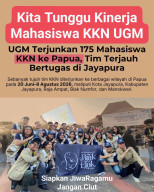 UGM Kirim 8.178 mahasiswa Untuk Program KKN,  175 Mahasiswa Untuk Penempatan Lokasi Di Pulau Papua
