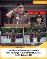 Wakajati Aceh Pimpin Upacara Peringatan Hari Keluarga Nasional (HARGANAS) ke-33 Tahun 2026