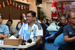 Transmigran Nobar Piala Dunia, Wamen Viva Yoga: Menjaga Sportifitas, Persatuan, dan Spirit Perjuangan