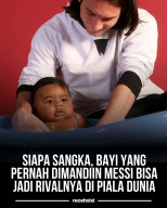 Viral, Foto Lawas Lionel Messi Memandikan Bayi Lamine Yamal