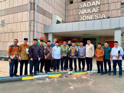 Kawal Wakaf Blangpadang, Pemprov Aceh dan Ulama Temui BWI Pusat