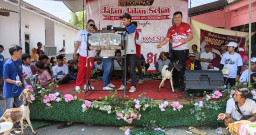 Dua Ekor Kambing Jadi Hadiah Utama, Jalan Sehat RT 8 Pejaten Bondowoso Bikin Warga Antusias