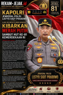 Kapolri Jenderal Listyo Sigit Ajak Seluruh Elemen Bangsa Kibarkan Merah Putih Sambut HUT ke‑81 Kemerdekaan RI