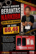 Polres Bireuen Tangkap Pelaku Penyalahgunaan Narkotika Dengan Barang Bukti Sabu 69,46 gram