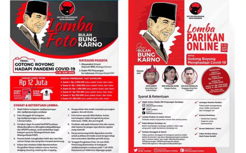 Berbagai Aksi Sosial PDIP Surabaya di Bulan Bung Karno