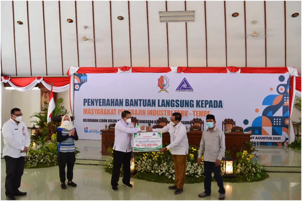 Pengrajin Tahu dan Tempe Kabupaten Bojonegoro terima Bantuan Dana Subsidi dari PT ADS