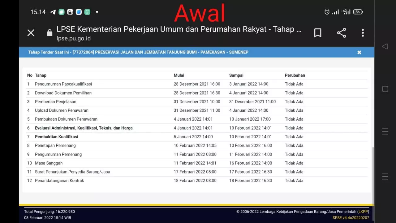 Tender Preservasi Jalan Tanjung Bumi Pamekasan-Sumenep Diduga Sarat Kepentingan