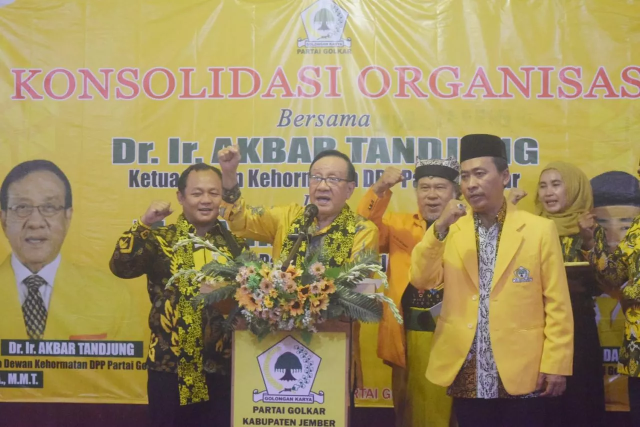 Akbar Tanjung Goncang Jember, Golkar Jember Targetkan 6 Kursi pada pemilu 2024