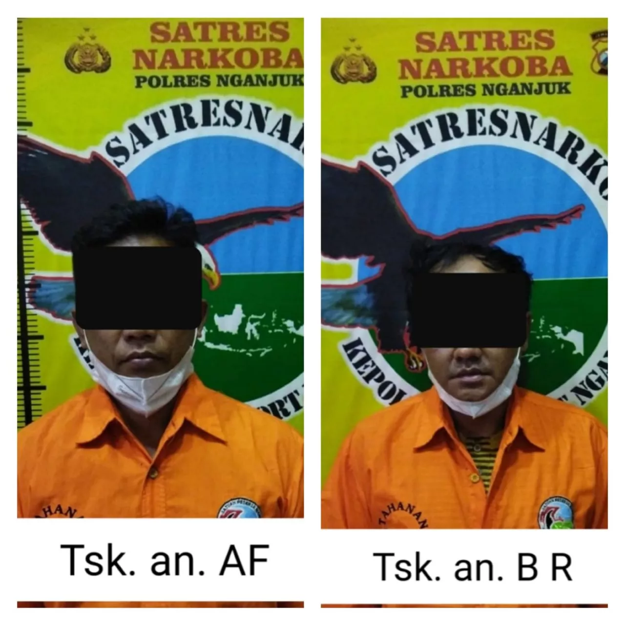 Polres Nganjuk Ciduk Dua Pria Diduga Jaringan Pengedar Sabu Luar Kota