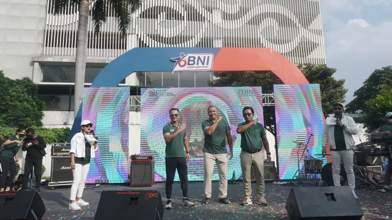 BNI Wilayah 06 Gelar FunWalk dan Exhibition Tenis Meja