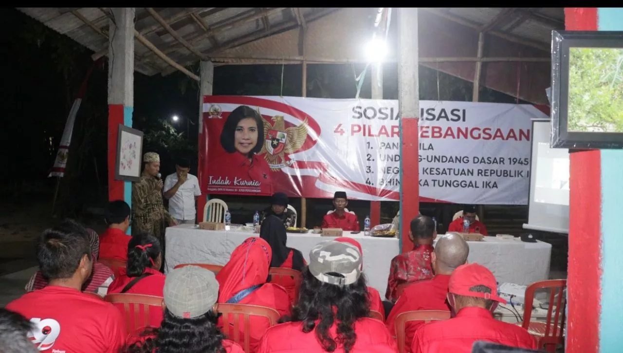 Sosialisasi 4 Pilar Kebangsaan Indah Kurnia, Adi Sutarwijono Angkat Nilai Gotong Royong