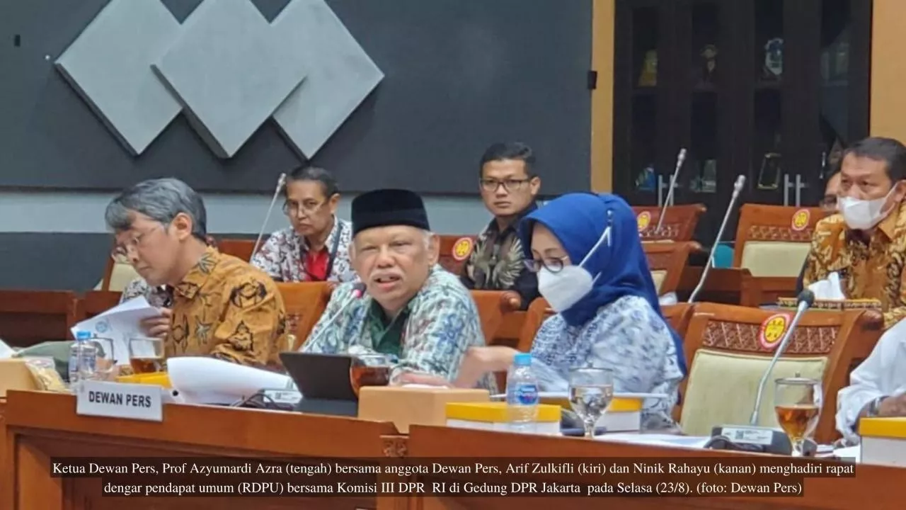 Komisi III DPR Apresiasi Reformulasi RKUHP Dewan Pers