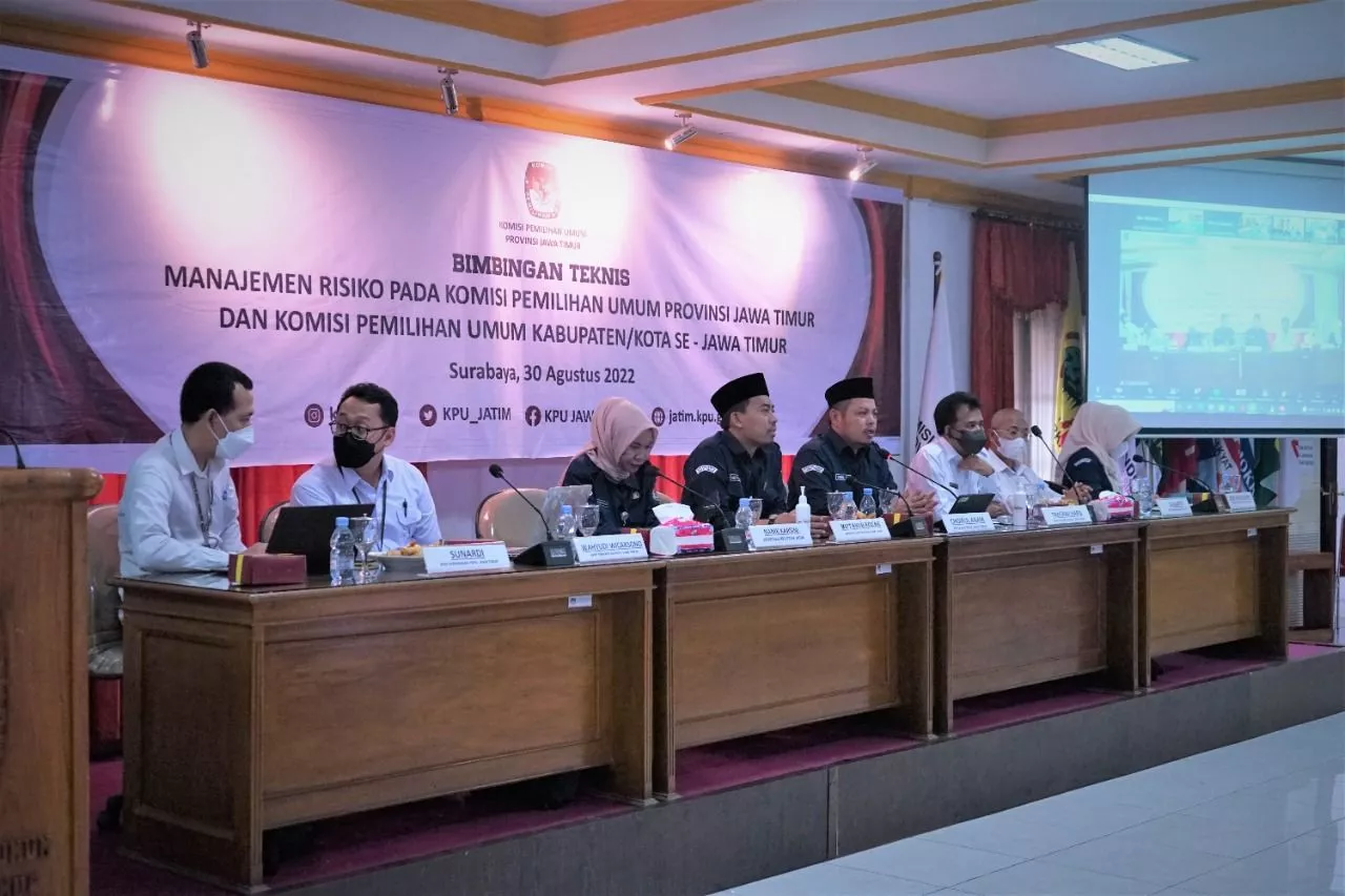 Antisipasi Risiko pada Tahapan Pemilu 2024, KPU Jatim Bimtek Bersama 38 KPU Kabupaten/Kota
