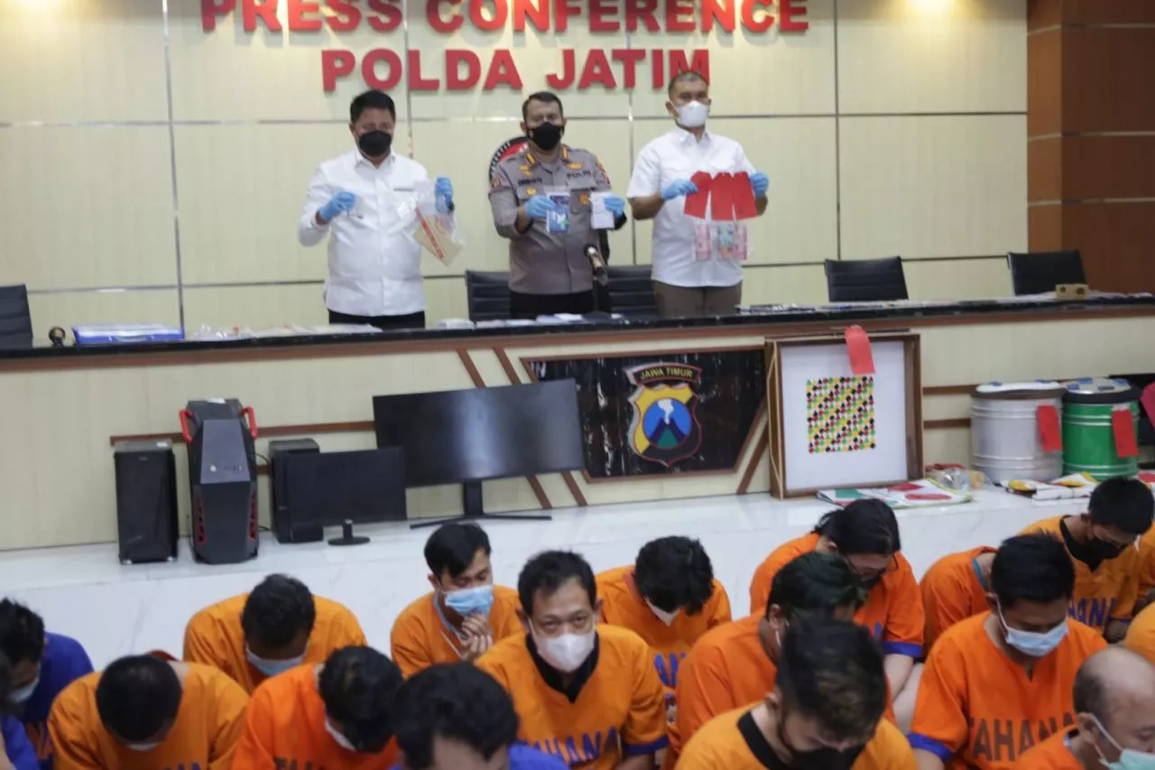 Sepanjang Tahun 2022, 327 Sindikat Judi Online Dibongkar Polda Jatim, 500 Tersangka Ditahan