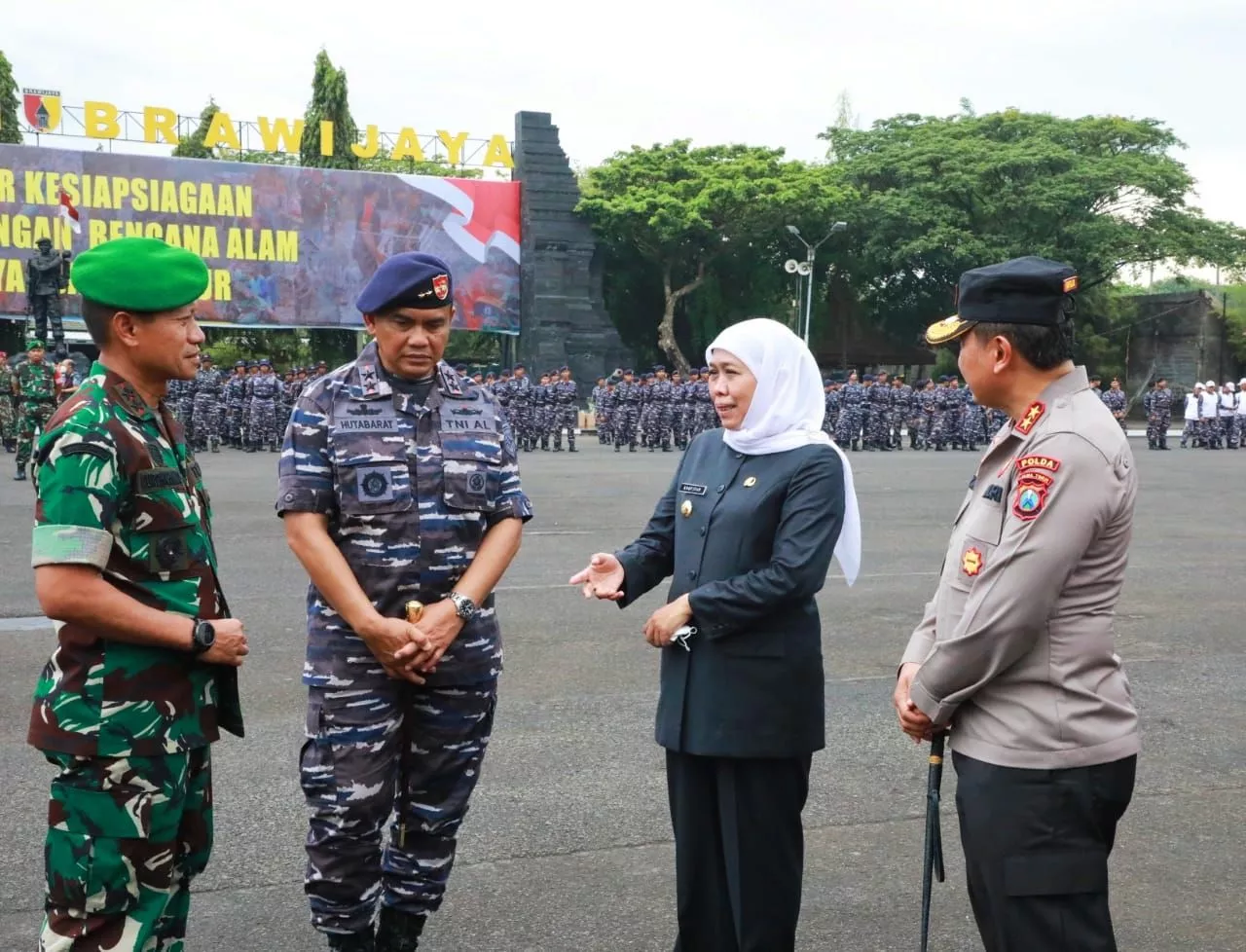 Lima Arahan Gubernur Khofifah Saat Apel Kesiapsiagaan Bencana bersama Forkopimda Jatim