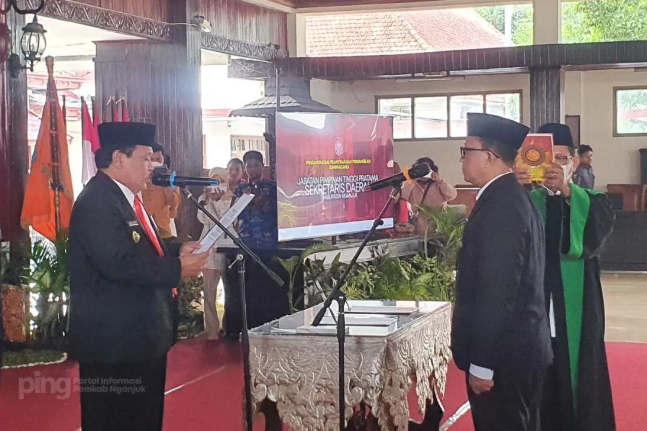 Nur Solekan Dilantik menjadi Sekretaris Daerah (Sekda) Definitif Kabupaten Nganjuk