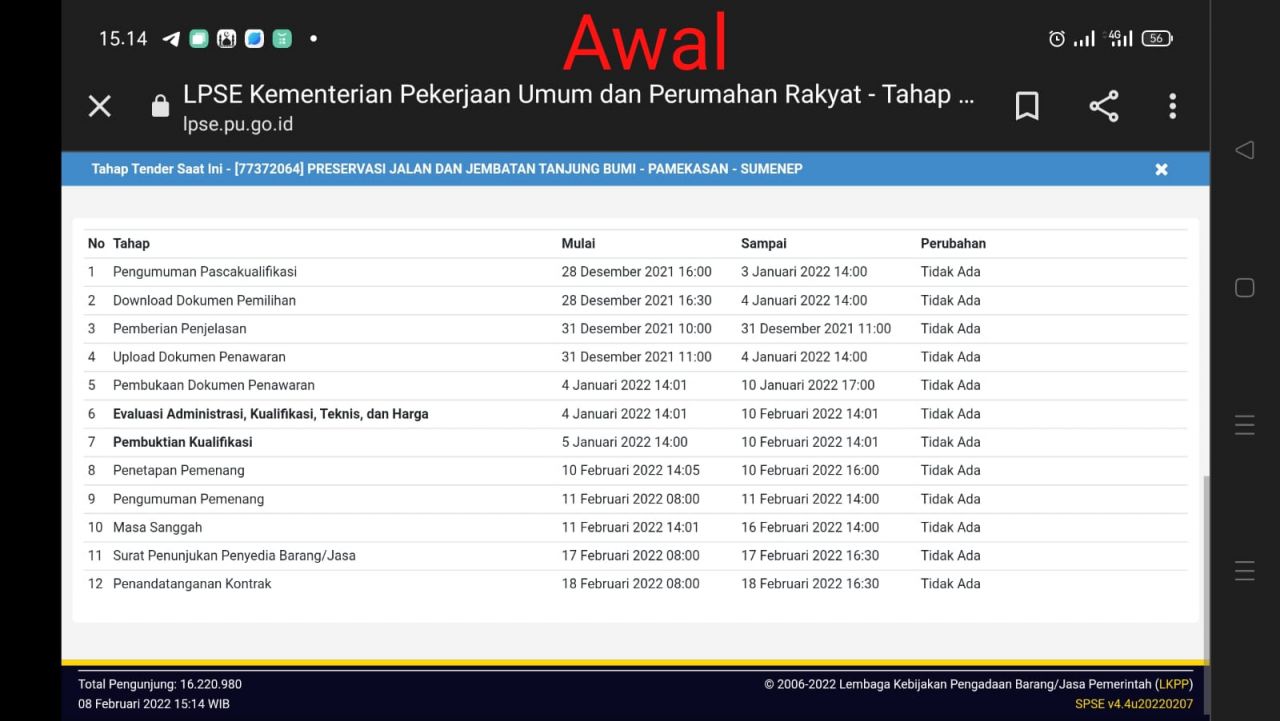 Tender Preservasi Jalan Tanjung Bumi Pamekasan-Sumenep Diduga Sarat Kepentingan