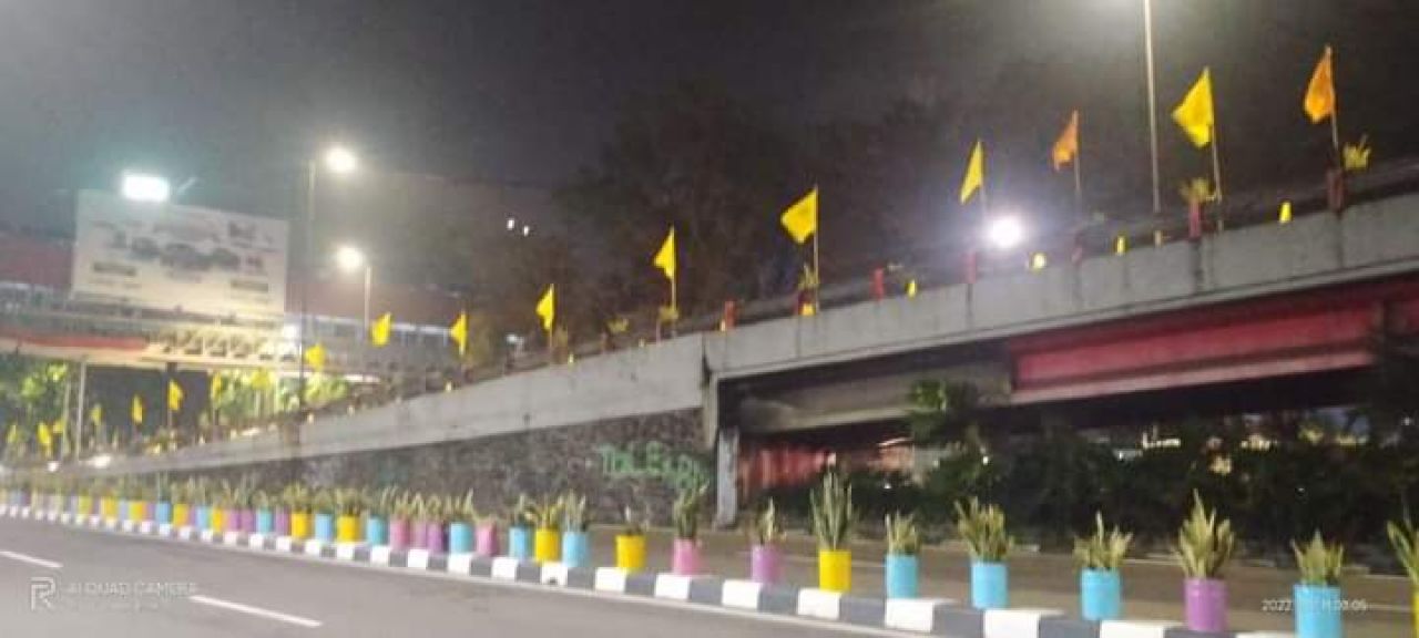 Bendera Golkar Berkibar Disejumlah Titik, Fathoni Minta Maaf