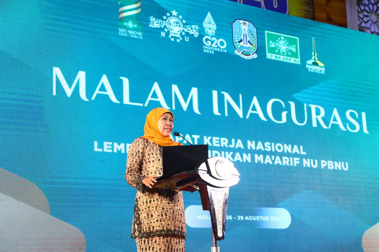 Inagurasi LP Ma'arif NU, Khofifah Dorong Dunia Pendidikan Standar Kualitas Internasional