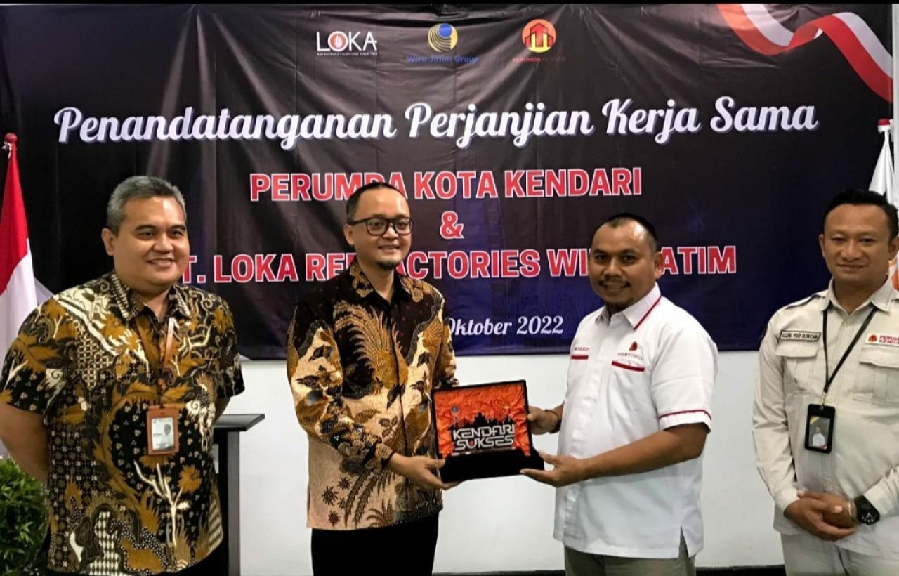 PT LOKA Kerjasama Pemasaran Produk Refractories Dengan Perumda Kota Kendari