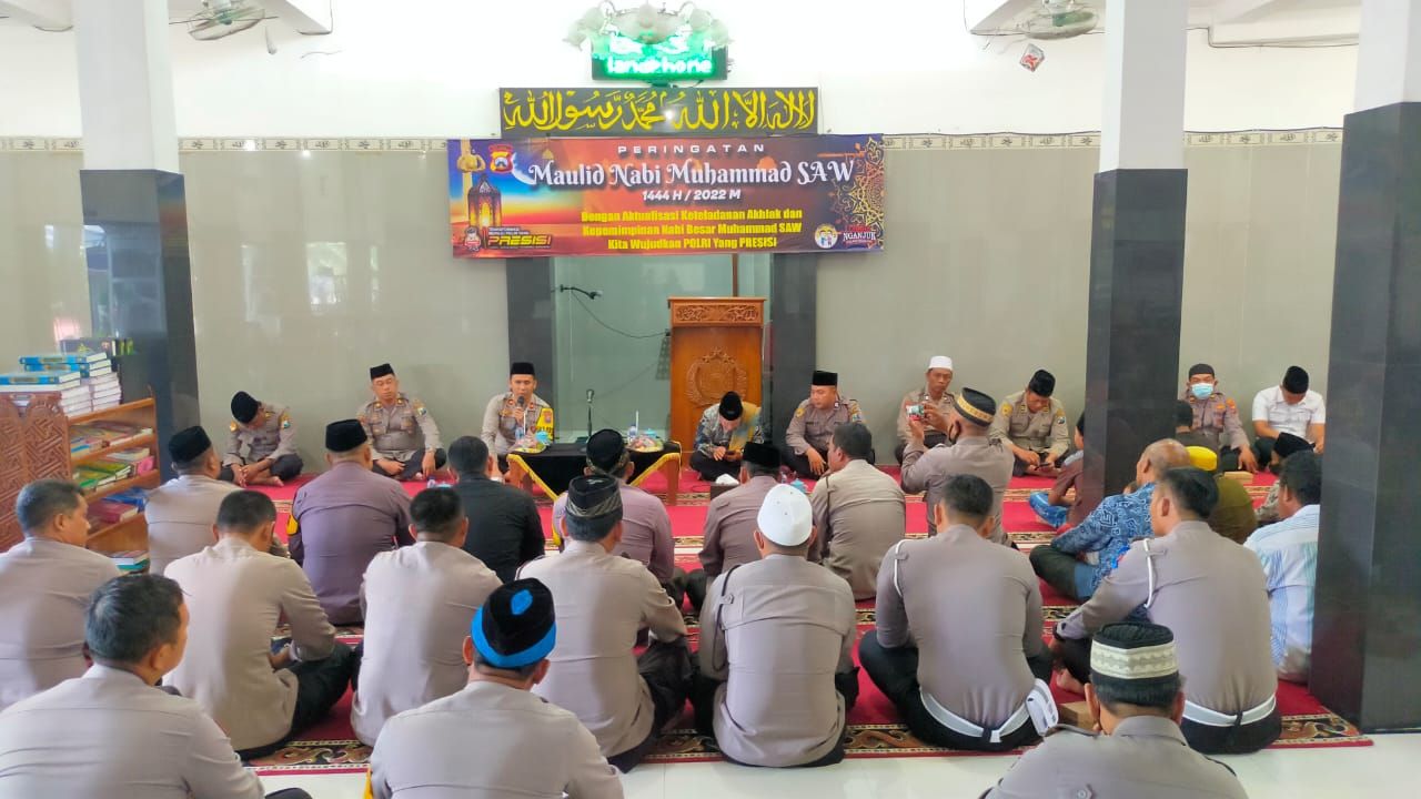 Peringatan Maulid Nabi Muhammad SAW 1444H, Wakapolres Nganjuk: Teladani Akhlak Nabi Muhammad
