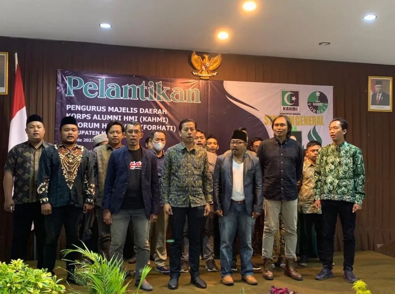 Pelantikan KAHMI Kabupaten Malang, Muchlis Ali Ingatkan Dukungan Untuk Perkaderan HMI