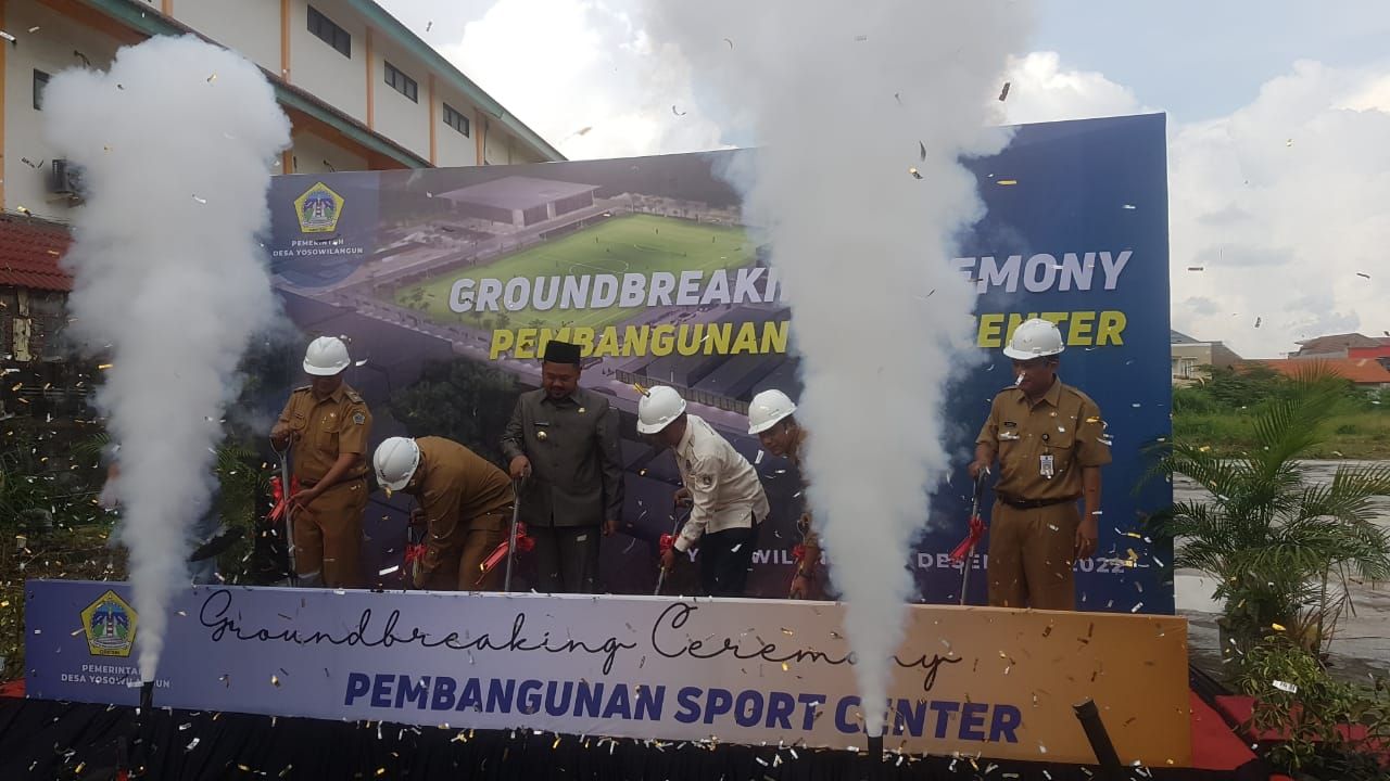 Pemerintah Desa Yosowilangun  Gresik Tarik Investor Bangun Sport Center Buyos senilai Rp7 miliar