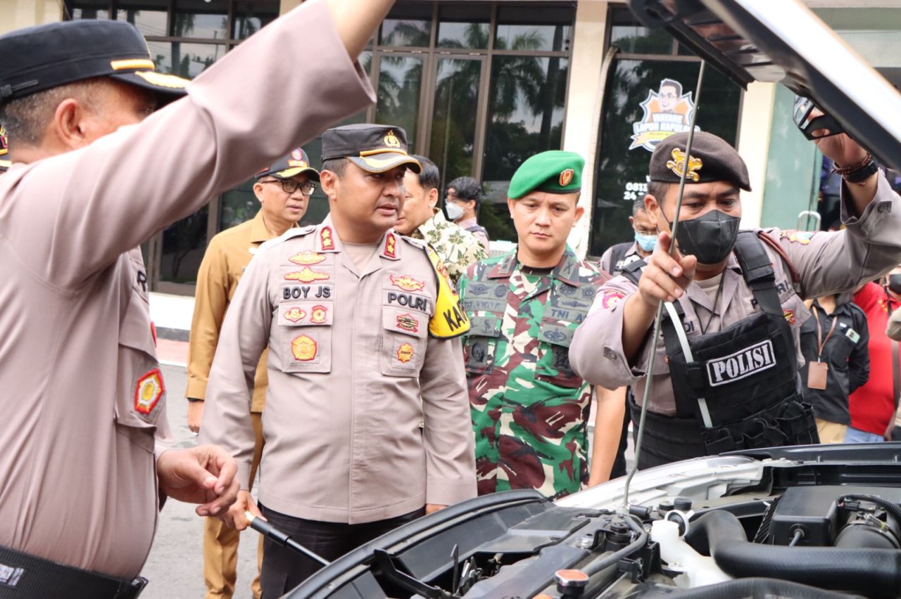 Polres Nganjuk Apel Pasukan  Operasi Lilin Semeru 2022, Persiapan Pengamanan Natal dan Tahun Baru