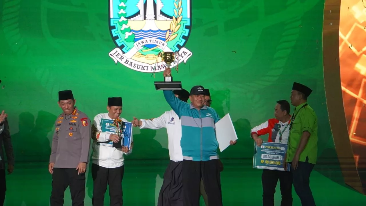 Kontingen PWNU Jatim Sabet Juara Umum Porseni NU