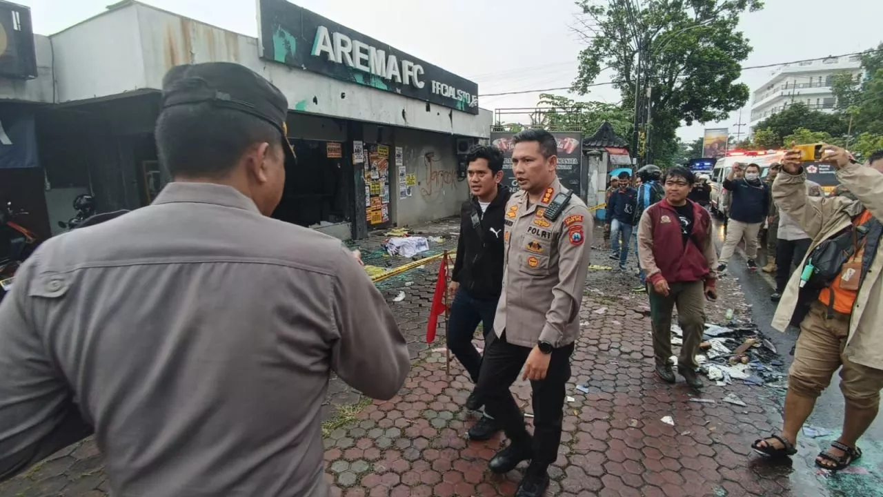 Polisi Tahan Tujuh Orang Tersangka Aksi Pengrusakan di Kantor Arema FC Malang