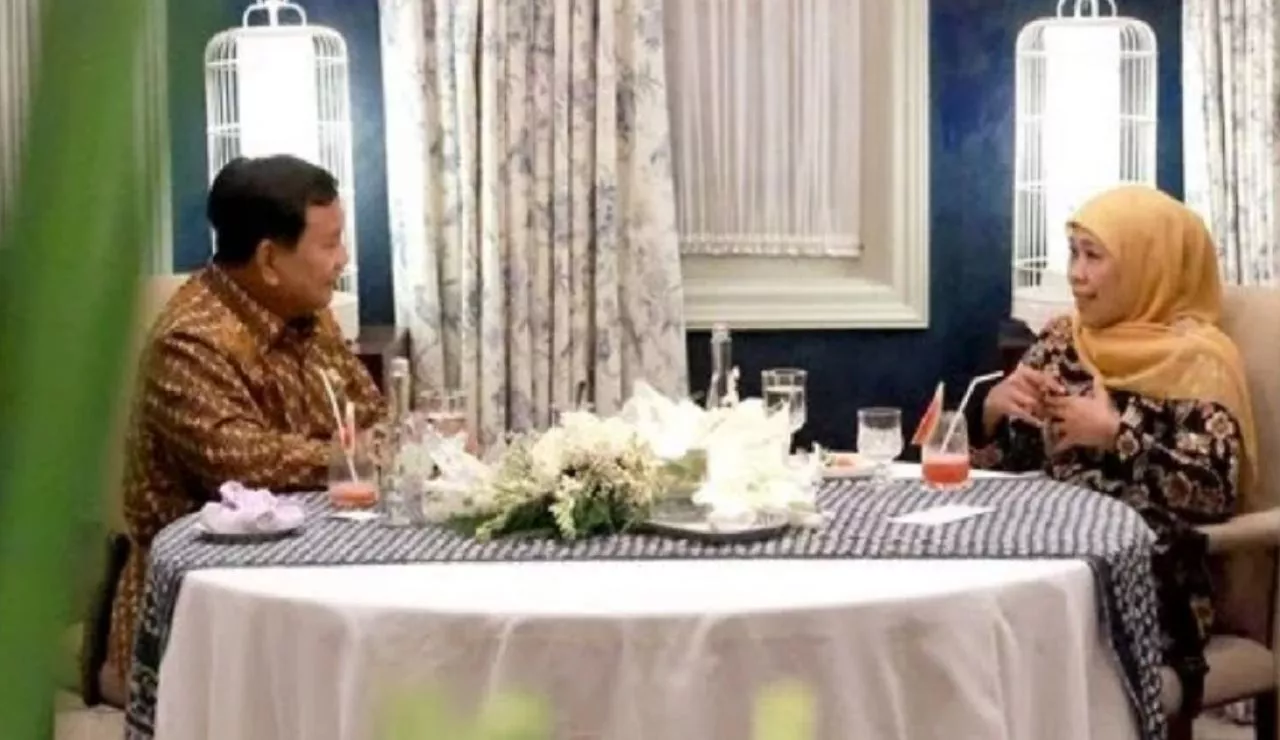 Prabowo Bertemu Empat Mata Dengan Khofifah