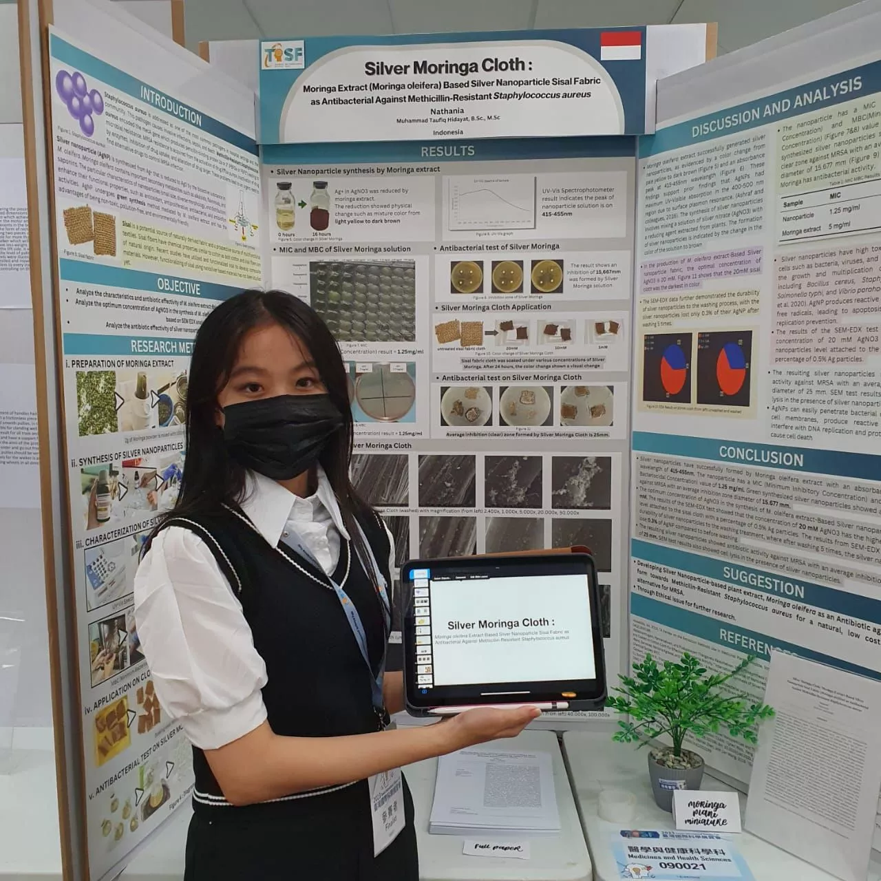 Ekstrak Kelor Antarkan Siswa SMA 5 Surabaya Juara 1 Taiwan International Science Fair 2023