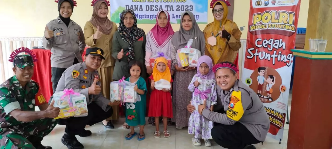 Polsek Lengkong Salurkan Bantuan Sosial Peduli Stunting