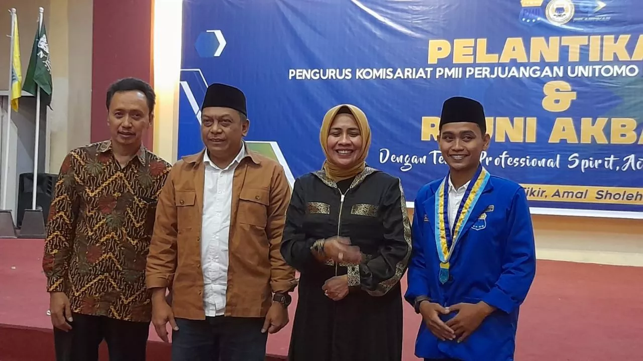 Rektor Unitomo Dukung Pengurus PMII Perjuangan Akses Jaringan di Luar Kampus