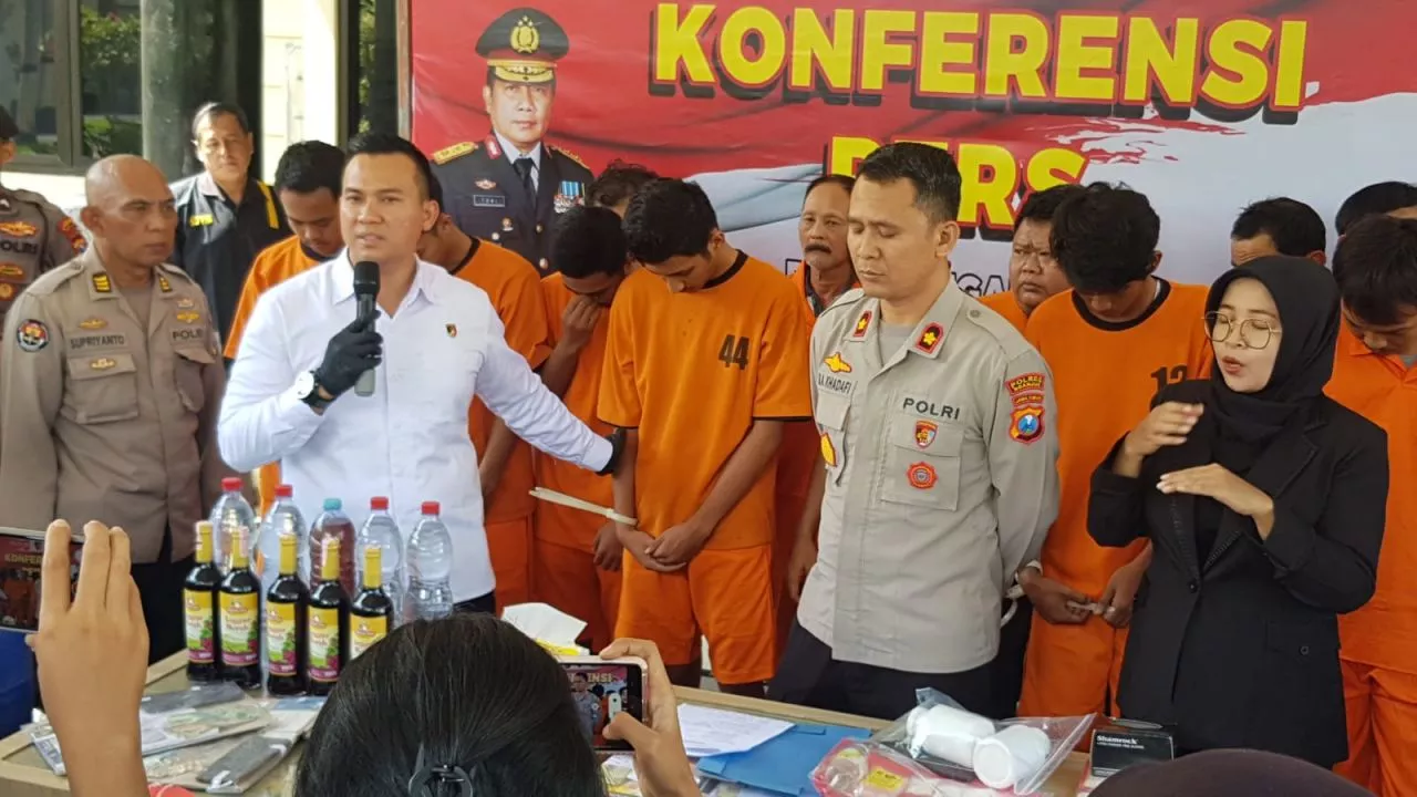 Polisi Amankan 6 Pelaku Pengeroyokan dan Pelemparan Rumah Warga Di Nganjuk