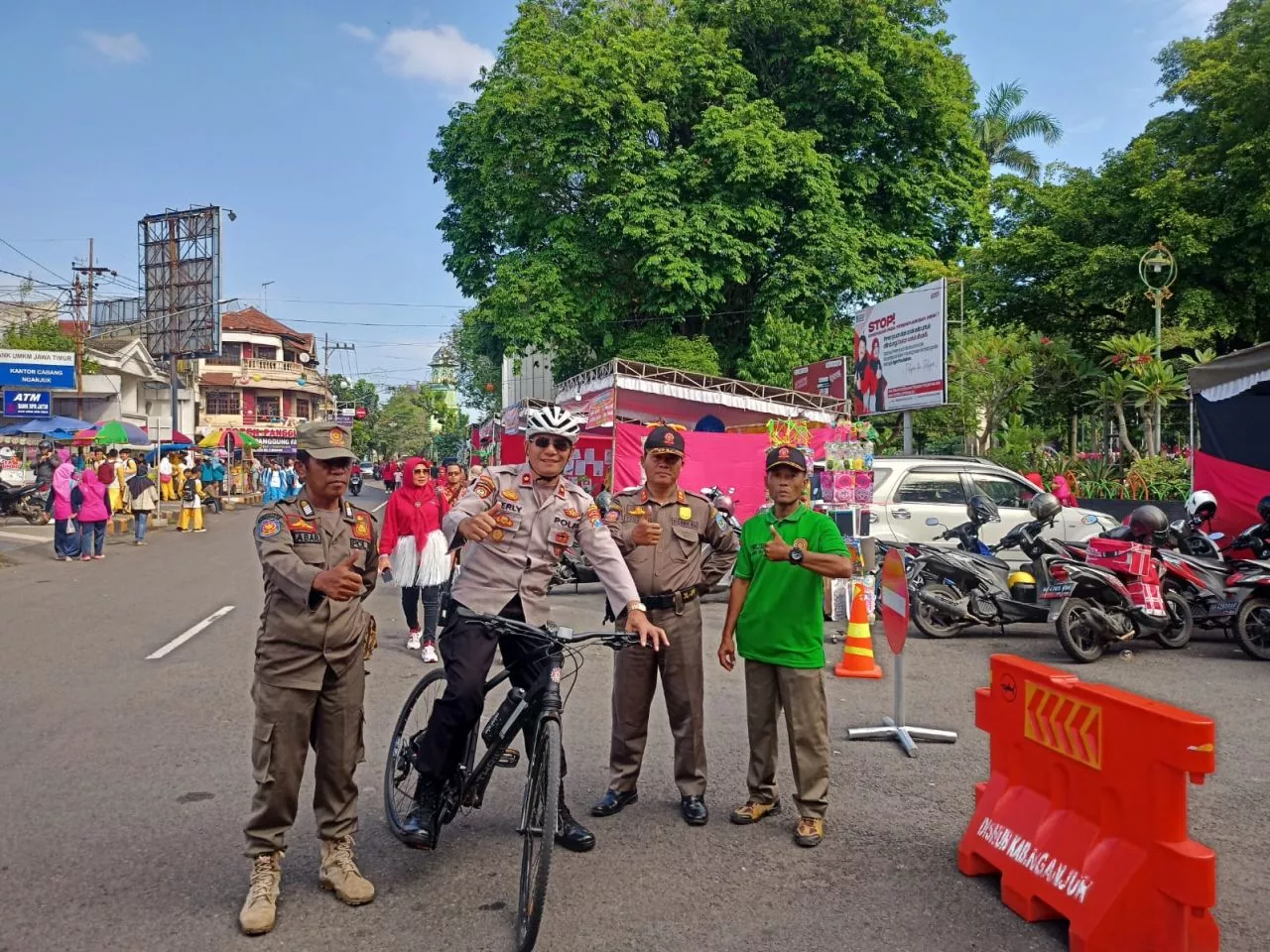 Patroli Sepeda Kapolsek Nganjuk Kota Pantau Situasi Wilayah