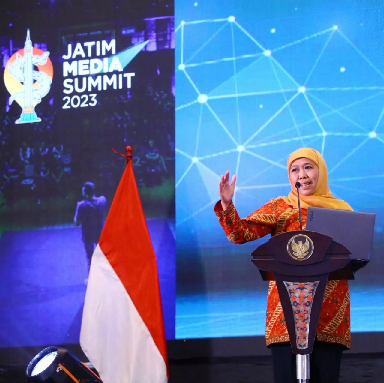Gubernur Khofifah Dorong Media Massa Makin Adaptif Melakukan Konvergensi Media Melalui Multiplatform