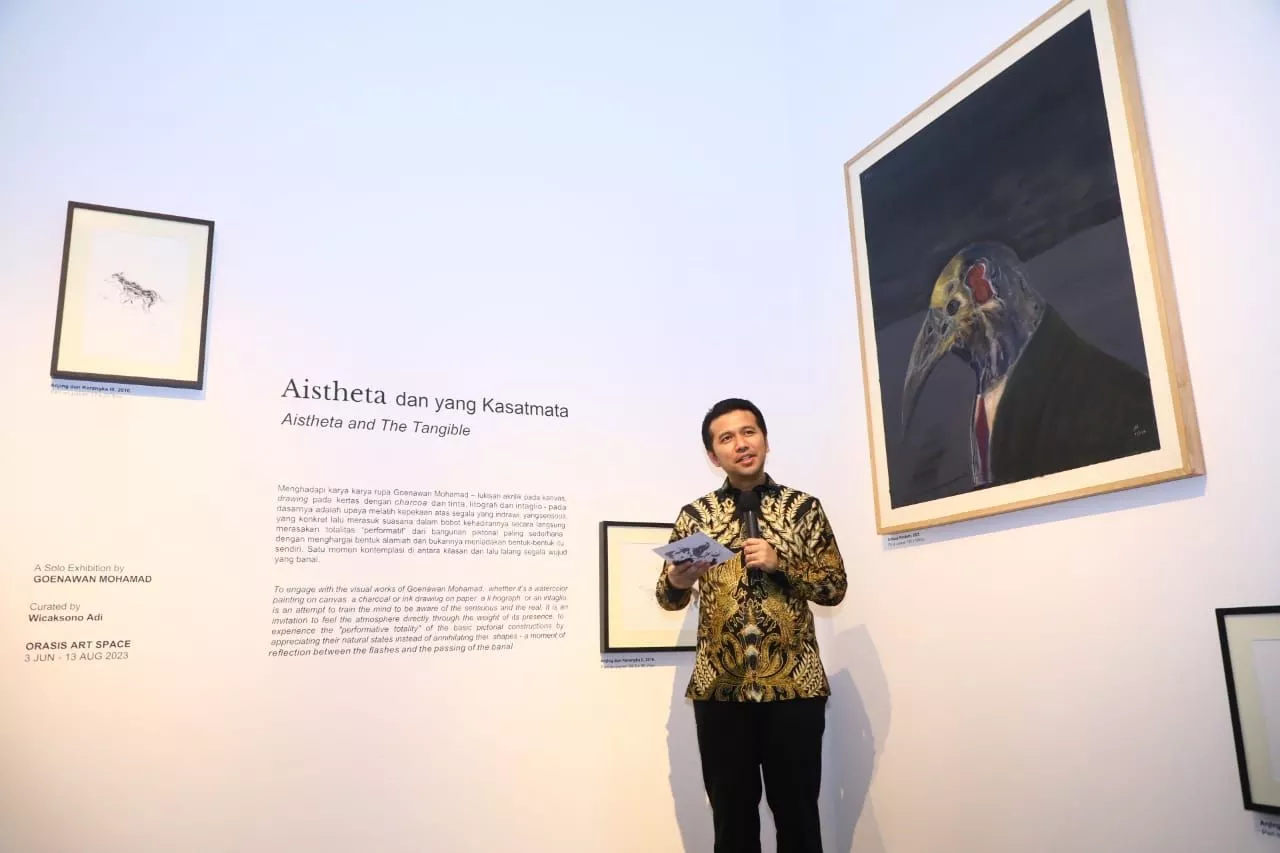 Pameran Lukisan Gunawan Muhammad, Wagub Emil Apresiasi Seni Sebagai Katalis Masyarakat Berkarya