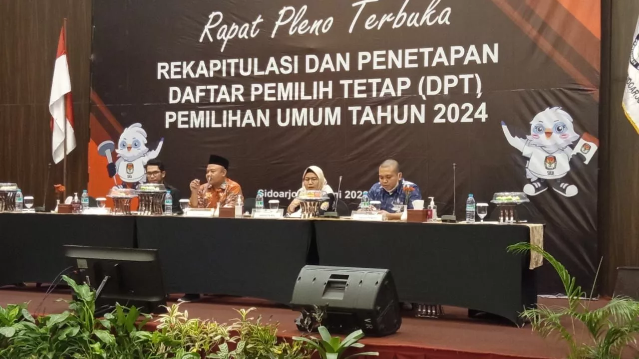 Disaksikan Bawaslu Sidoarjo, KPU Sidoarjo Tetapkan 1.461.642 Pemilih Dan TPS Khusus Pemilu 2024