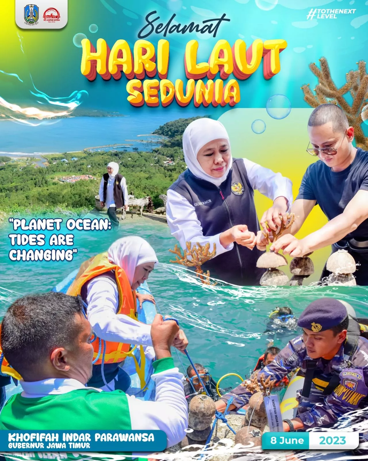 Gubernur Khofifah Ajak Semua Pihak Tingkatkan Komitmen Jaga Keseimbangan Ekosistem Laut