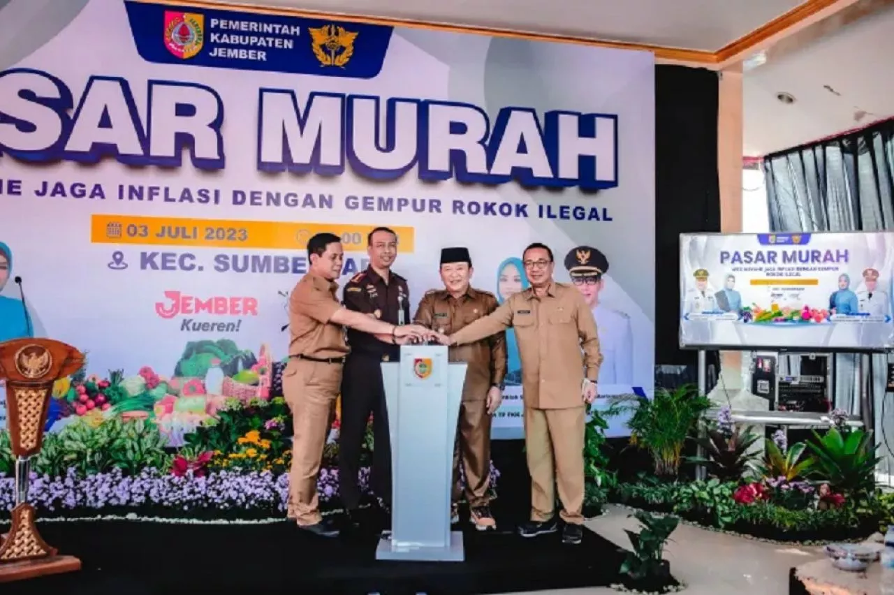 Bermodalkan Dana Bagi Hasil Cukai Tembakau, Pemkab Jember Gelar Pasar Murah