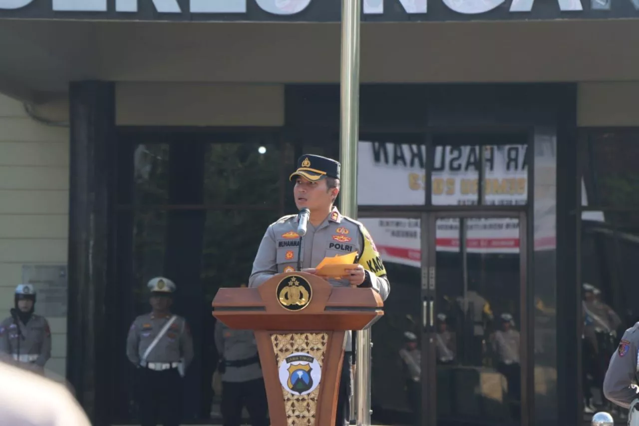 Kapolres Nganjuk : Patuhi Peraturan Lalu Lintas Agar Terhindar dari Target Operasi Semeru 2023