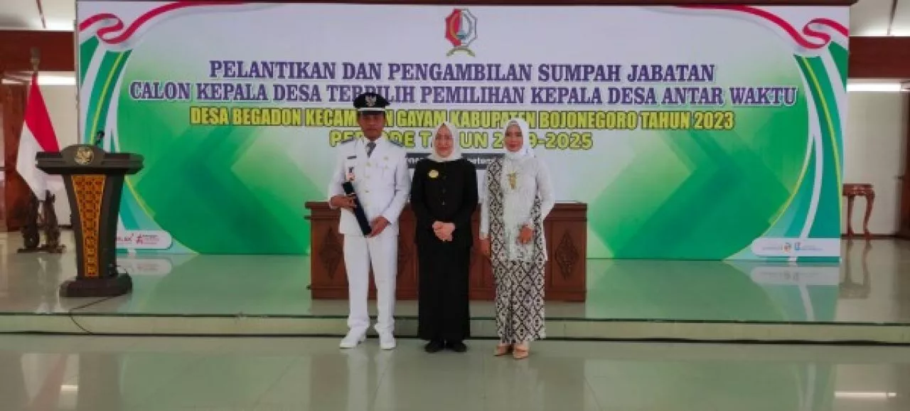 Bupati Bojonegoro Lantik Kades PAW Desa Begadon Gayam