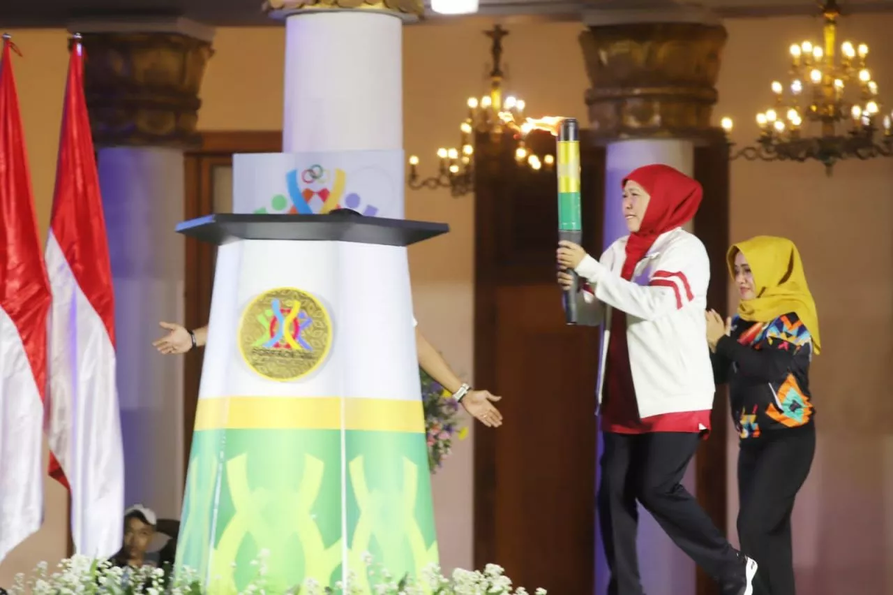 Dalam Obor Api Porprov VIII, Semangat Patriotisme Tertanam di Jiwa Para Atlet Jatim