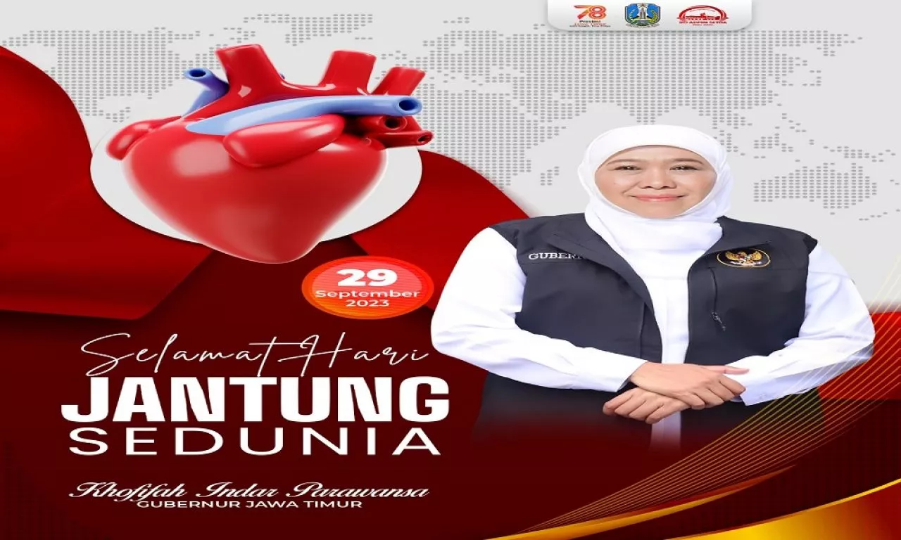 Hari Jantung Sedunia, Gubernur Khofifah Ajak Masyarakat Jalankan Pola Hidup Sehat dan Aktif Bergerak