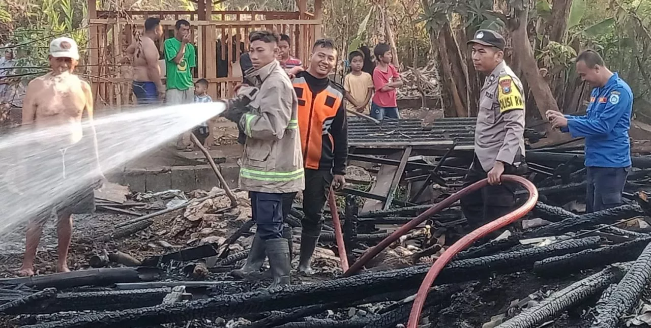 Kandang Berikut Tujuh Ekor Kambing Ludes Dilalap Si Jago Merah
