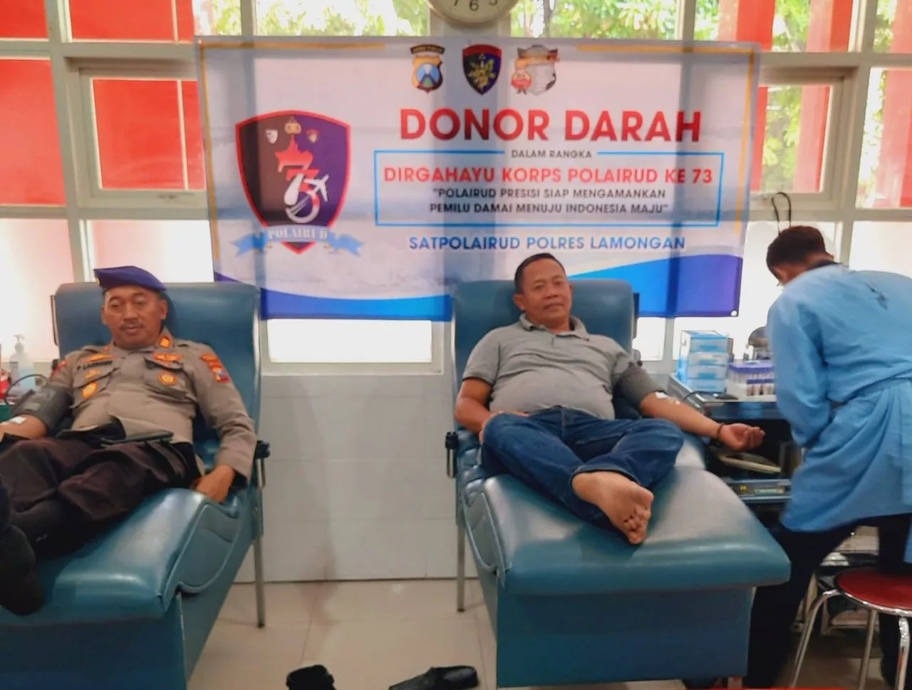 Peringati HUT ke 73, Polairud Polres Lamongan Isi dengan Cara ini