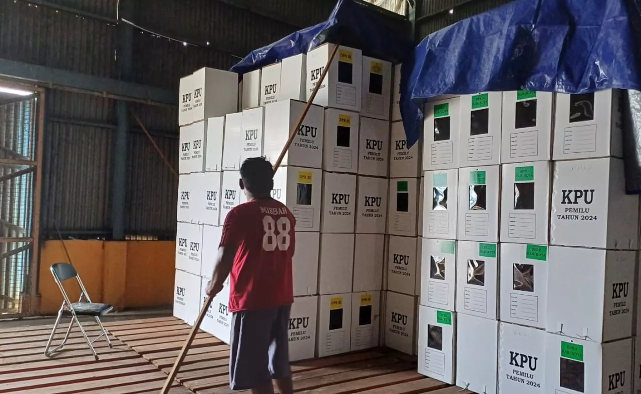 Kebutuhan Logistik Pemilu 2024 untuk Lamongan Sudah 90 Persen