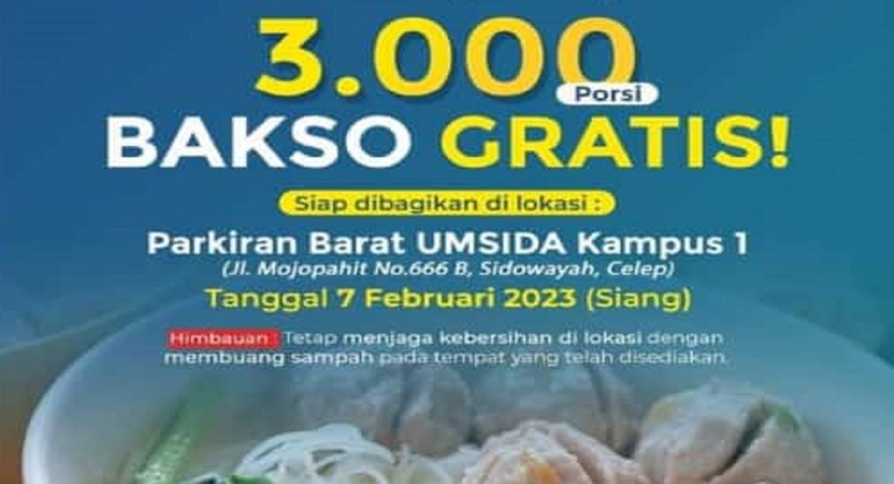 Universitas Muhammadiyah Sidoarjo Siapkan 3000 Bakso Gratis Untuk Peserta Harlah 1 Abad NU