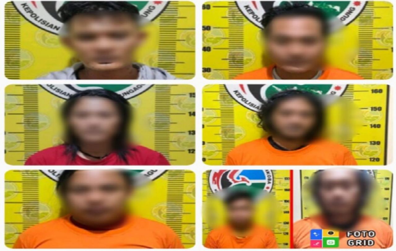 Polres Tulungagung Amankan 7 Tersangka Dengan Barang Bukti 6,29 Gram Sabu, 16.047 Butir Pil Double L